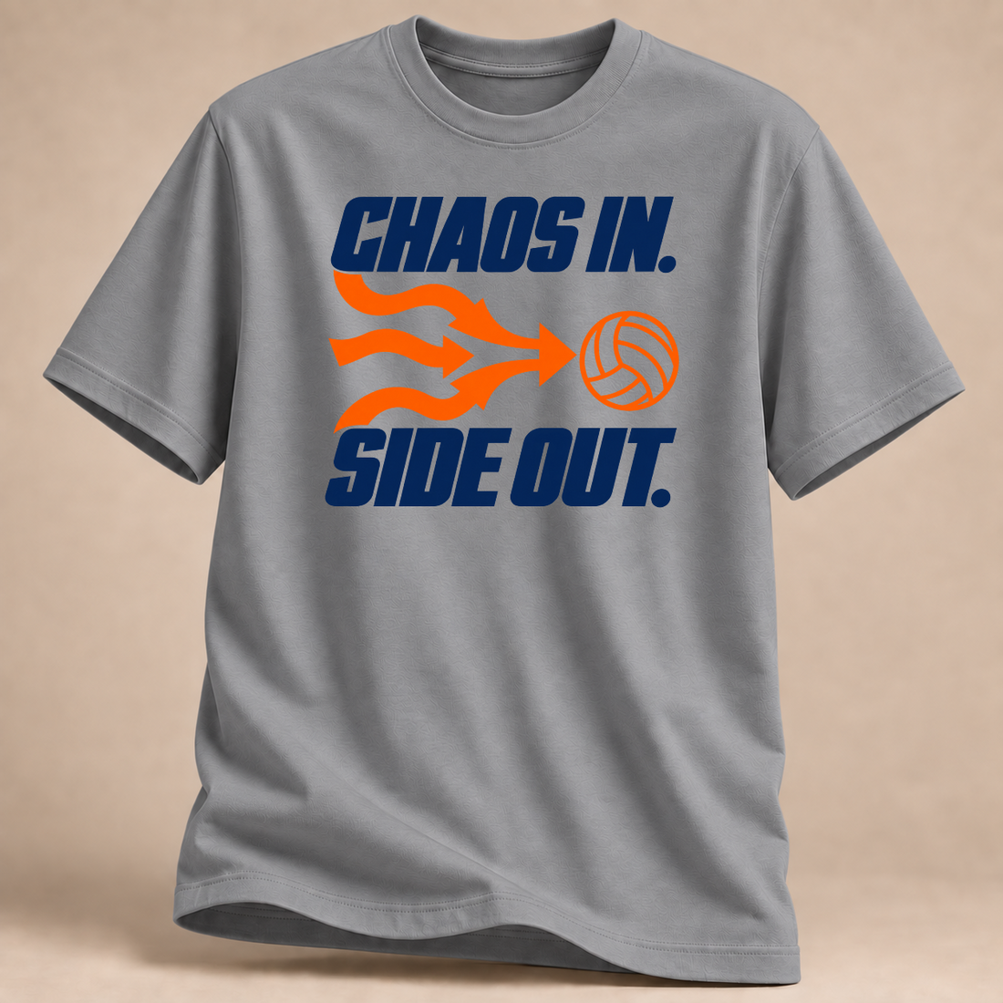 RÜCKRAUM – Chaos In Side Out Team T-Shirt – Sportgrau meliert