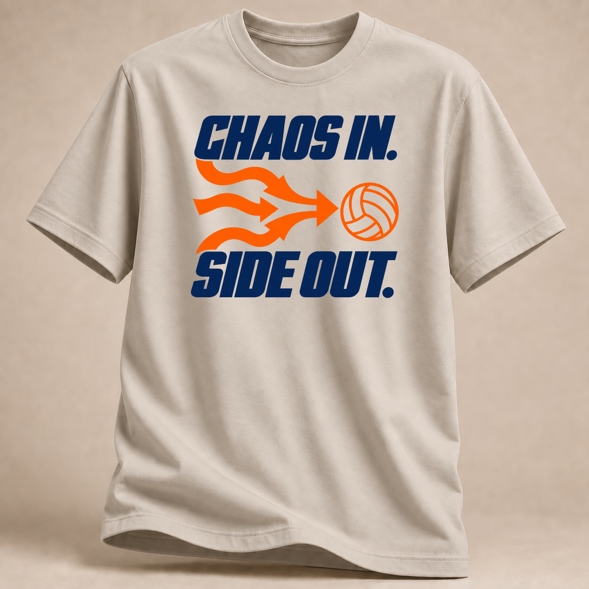 RÜCKRAUM – Chaos In Side Out Team T-Shirt – Sand