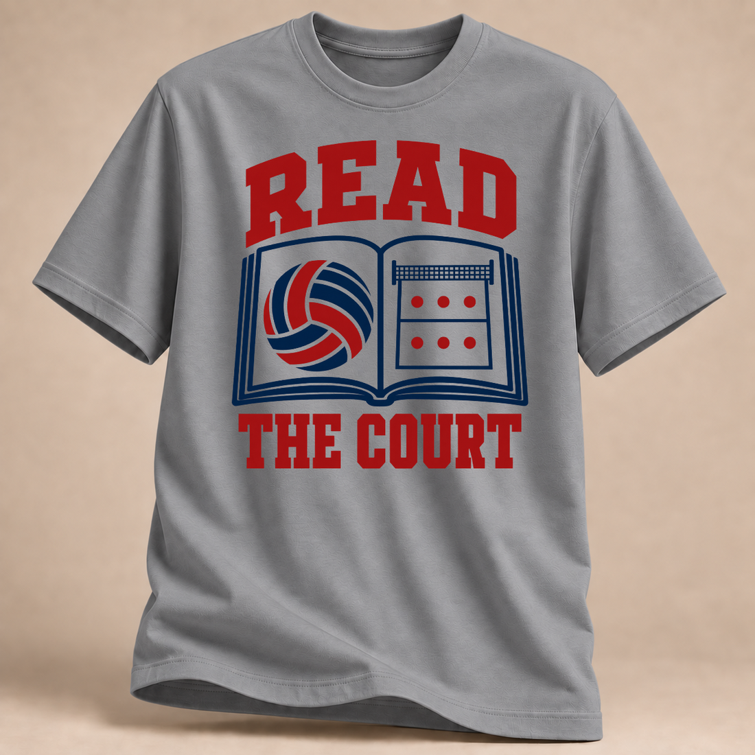 RÜCKRAUM – Read The Court T-Shirt – Sportgrau meliert
