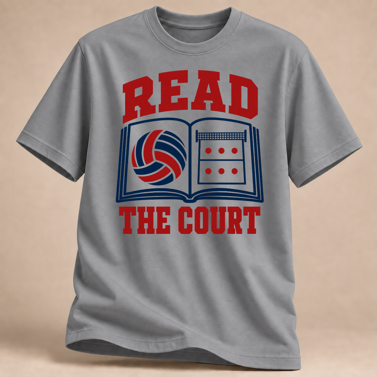RÜCKRAUM – Read The Court T-Shirt – Sportgrau meliert