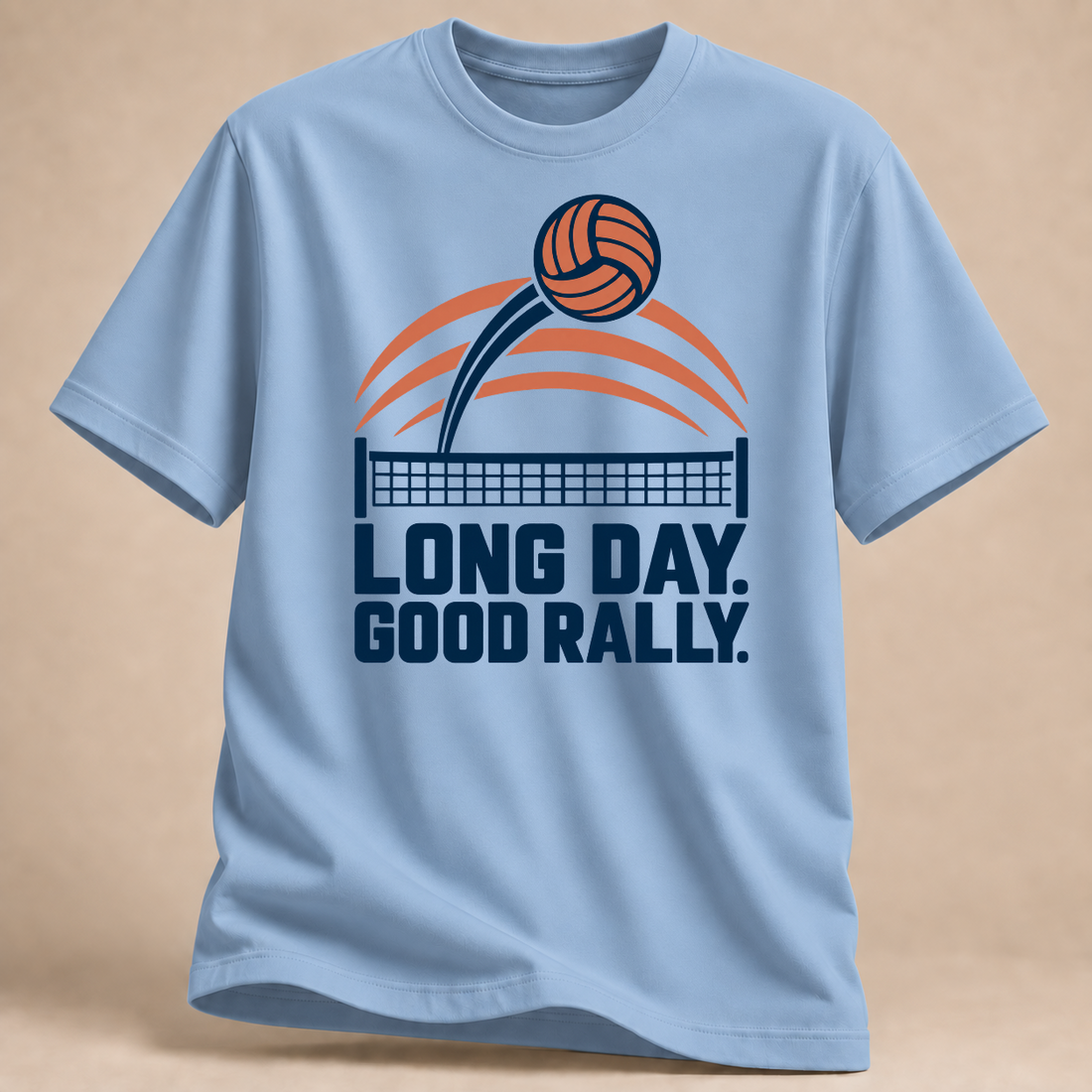 RÜCKRAUM – Long Day Good Rally T-Shirt – Hellblau