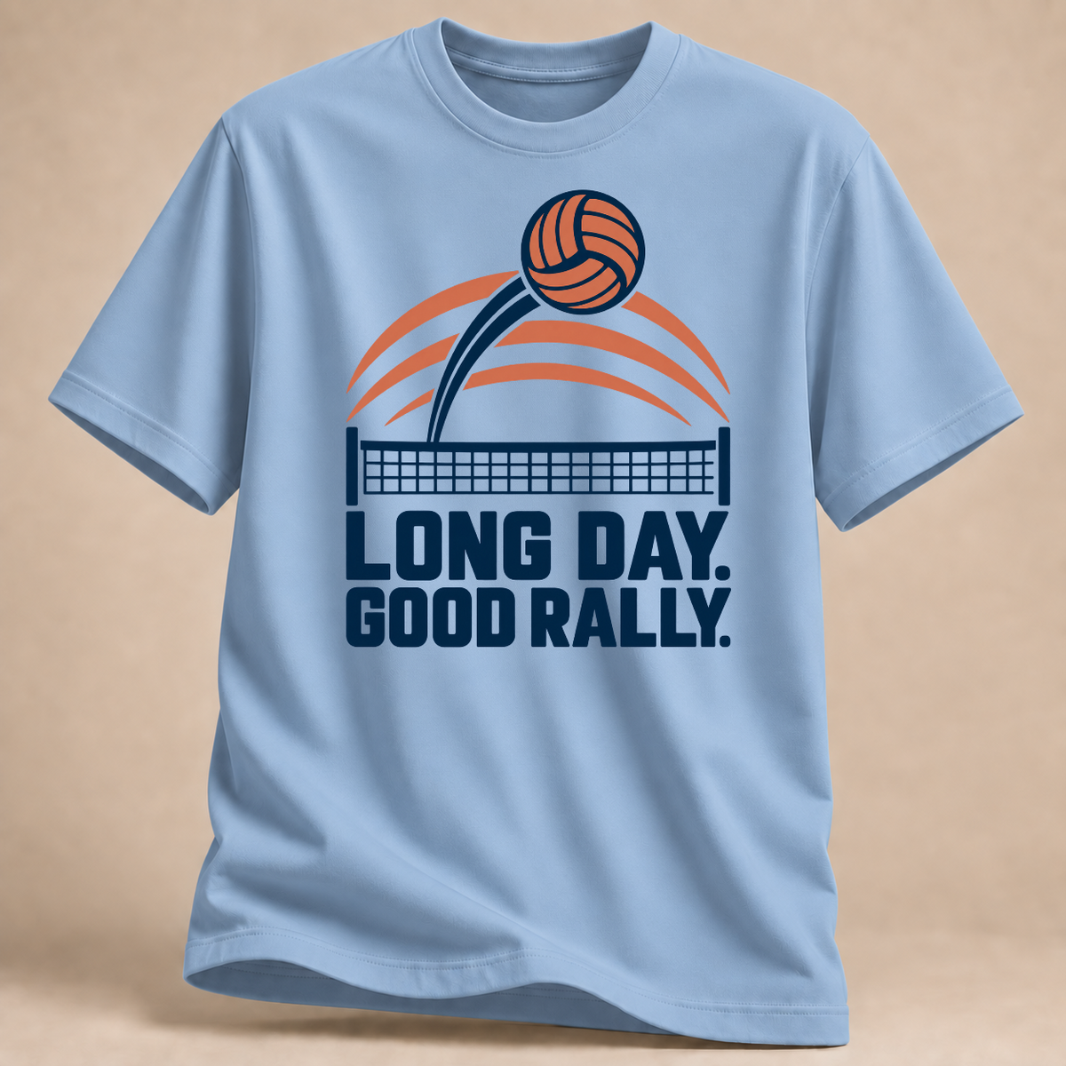 RÜCKRAUM – Long Day Good Rally T-Shirt – Hellblau