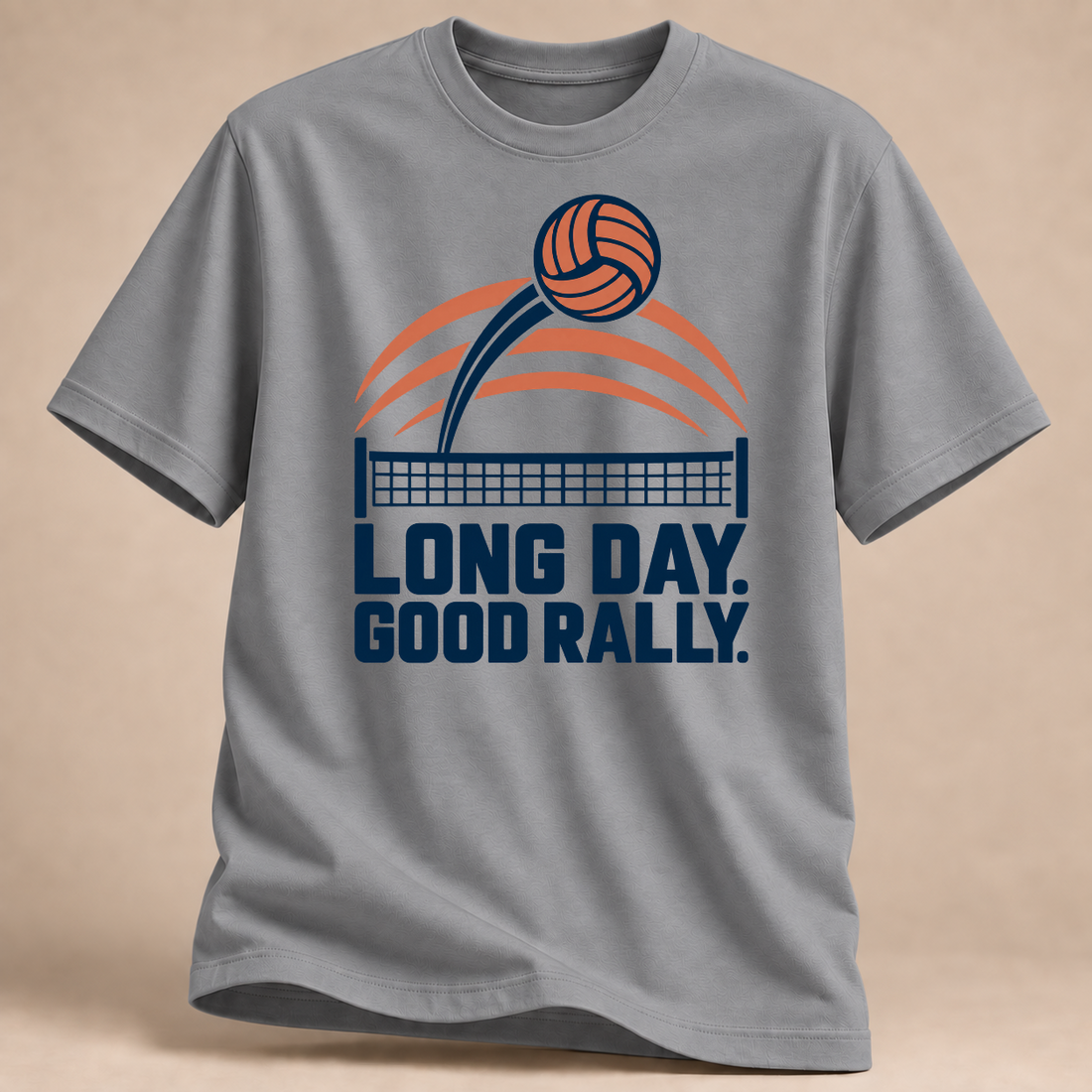 RÜCKRAUM – Long Day Good Rally T-Shirt – Sportgrau meliert