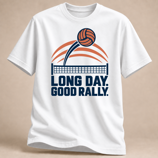 RÜCKRAUM – Long Day Good Rally T-Shirt – Weiß