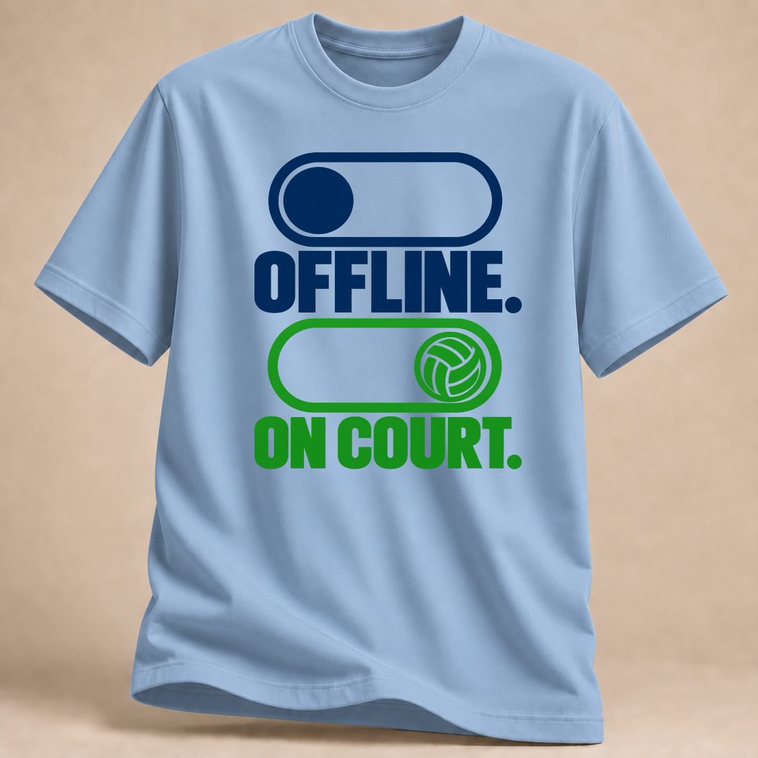 RÜCKRAUM – Offline On Court T-Shirt – Hellblau