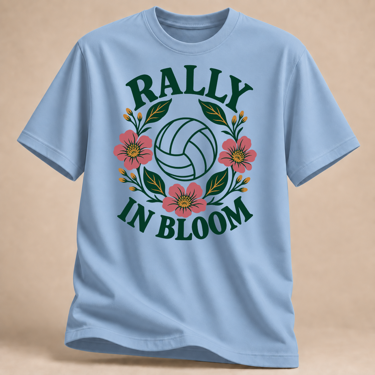 RÜCKRAUM – Rally In Bloom T-Shirt – Hellblau