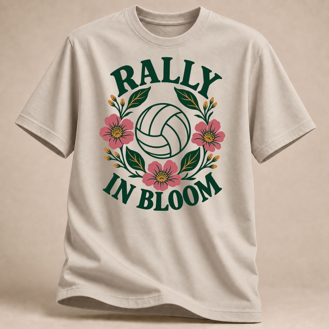 RÜCKRAUM – Rally In Bloom T-Shirt – Sand