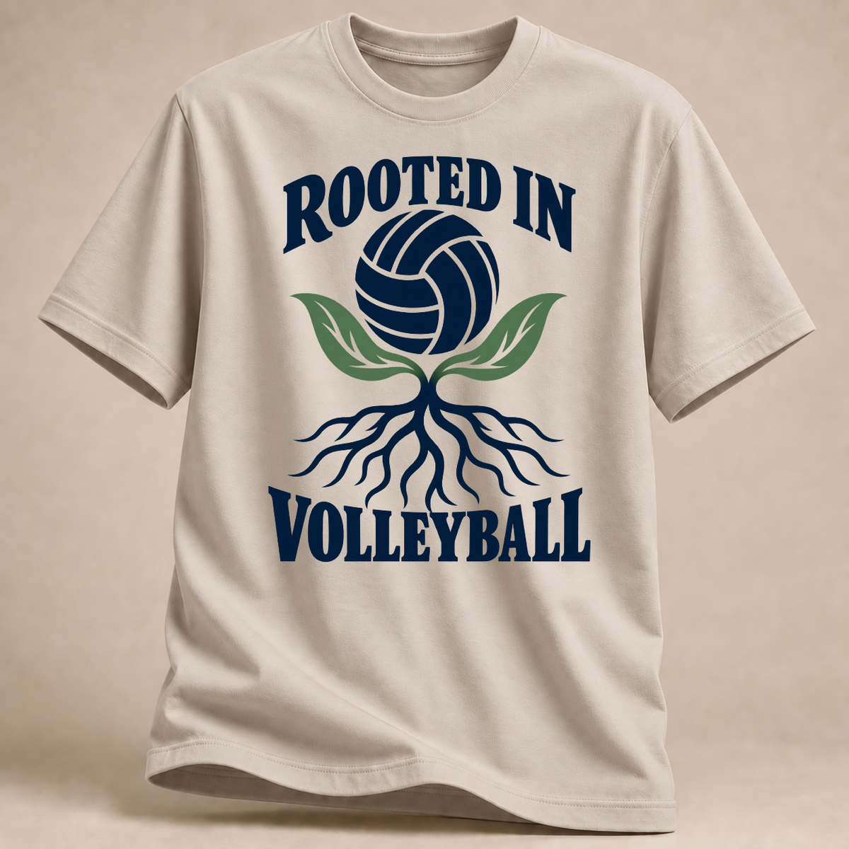 RÜCKRAUM – Rooted In Volleyball T-Shirt – Sand