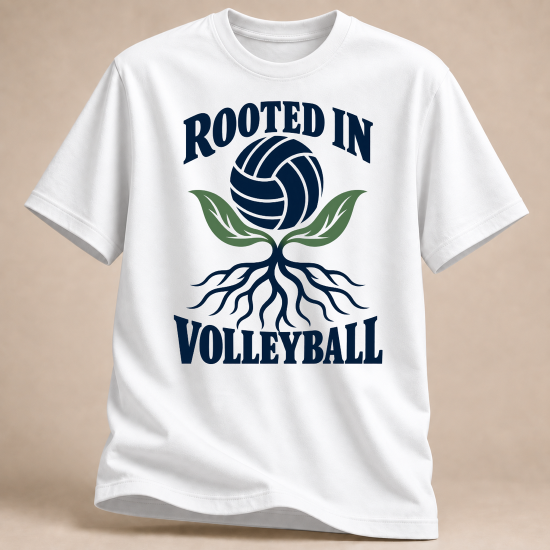 RÜCKRAUM – Rooted In Volleyball T-Shirt – Weiß