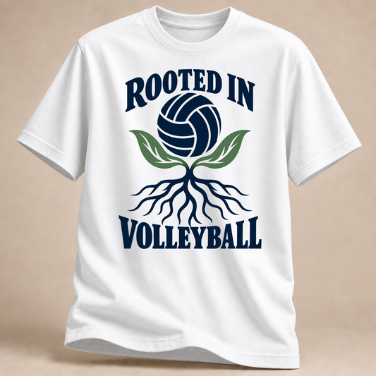 RÜCKRAUM – Rooted In Volleyball T-Shirt – Weiß