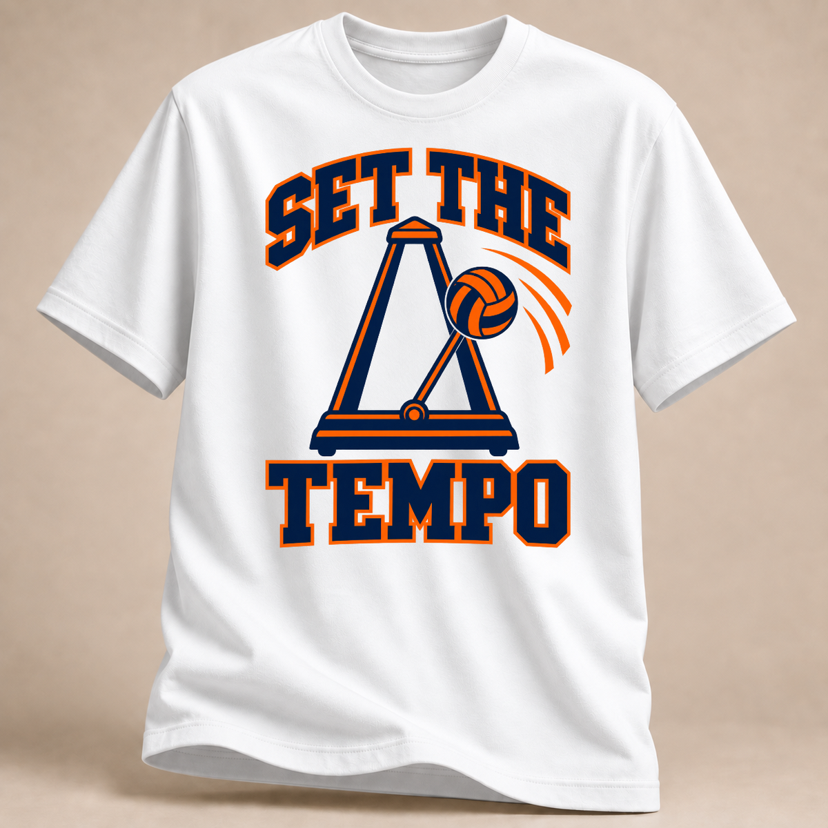RÜCKRAUM – Set The Tempo T-Shirt – Weiß