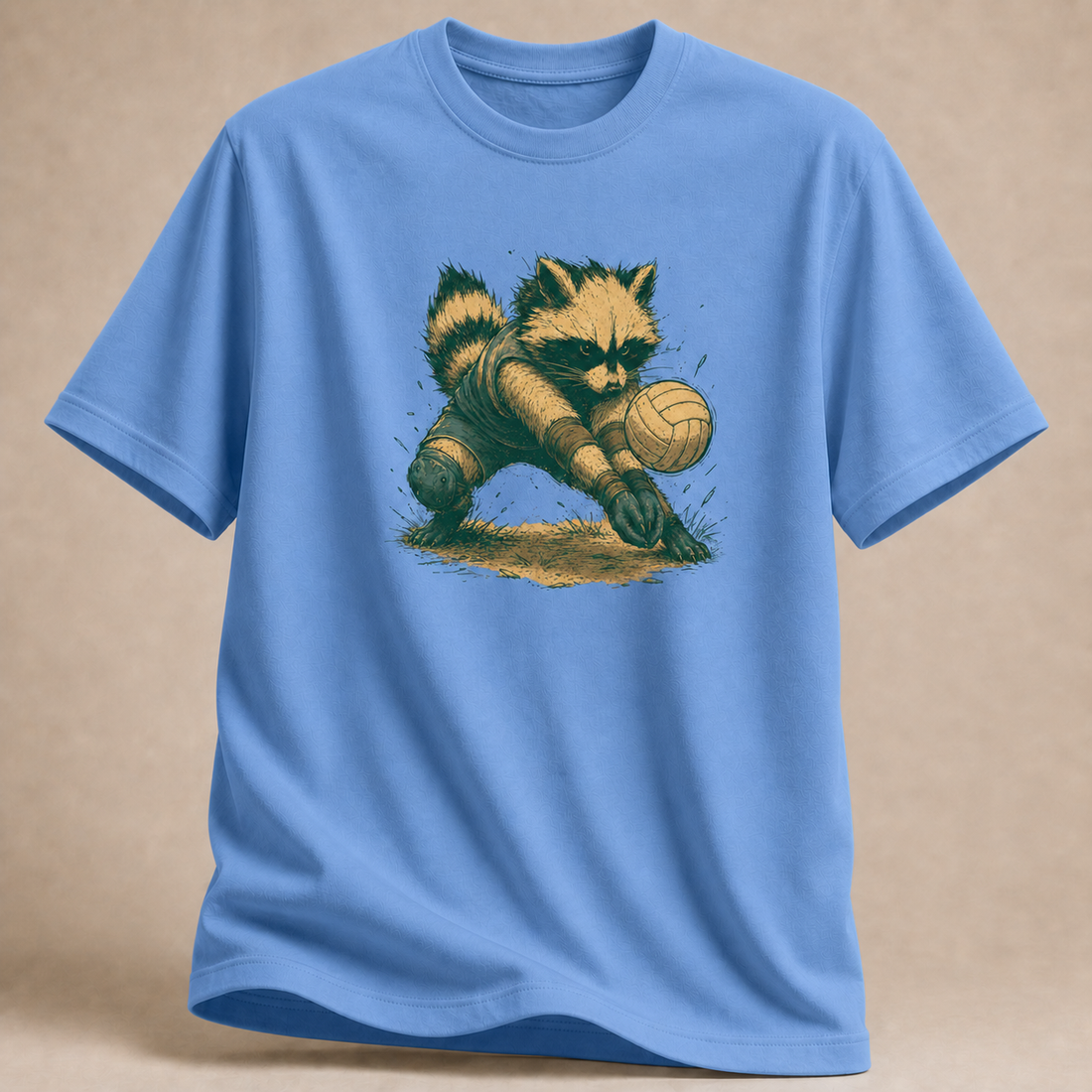 VB Waschbär T-Shirt – lässiges Volleyball-Streetwear-Design