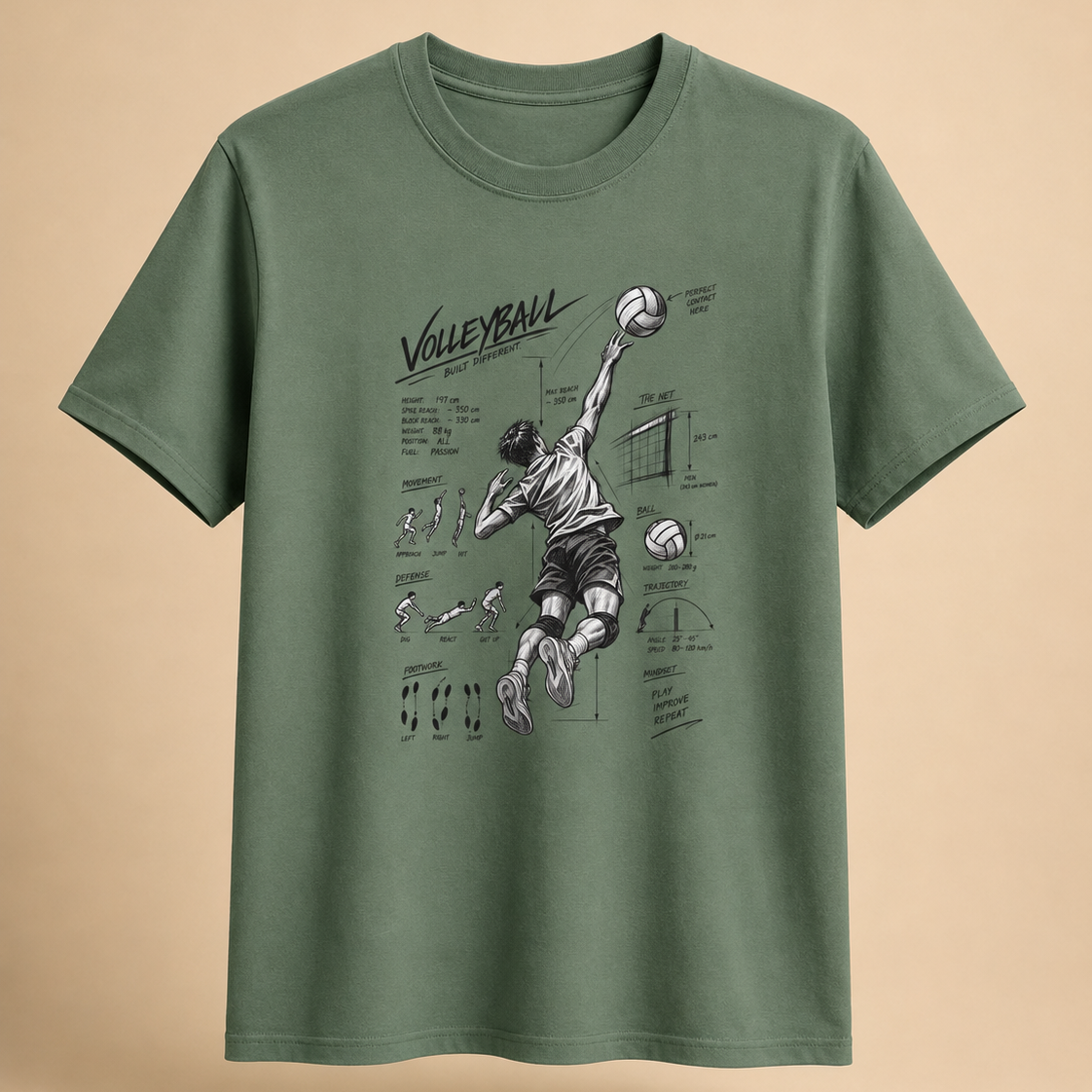 Volleyball Stats T-Shirt